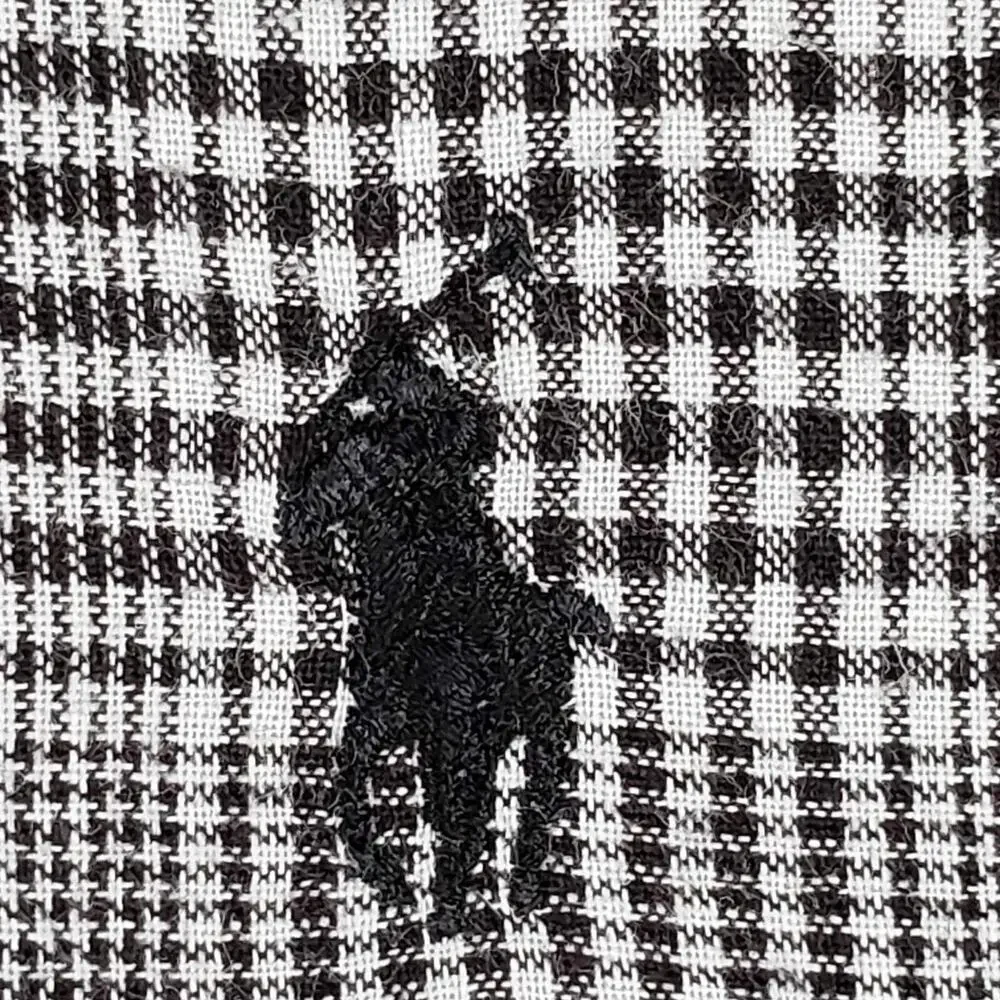 Polo Ralph Lauren Shirt Oxford Black Plaid Blake Mens M Medium Button Down SS